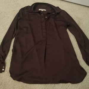 Silk half button up Blouse